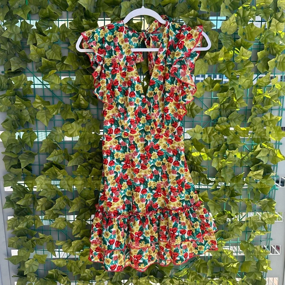 Floral Ruffle Dress - Picture 1 of 4